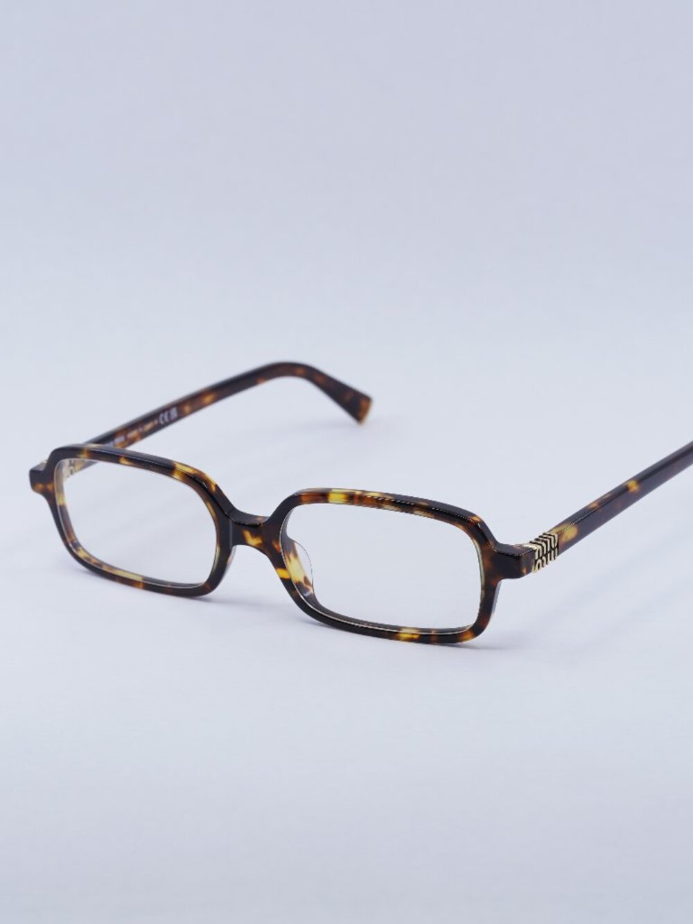 Miu Miu MU11ZS 14L08N Sunglasses Havana Rectangle Frame, Blue light Block Lenses